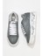 Gri Gümüş Deri Kadın Sneakers 1