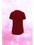 Kadın Bordo Dri-Fit Kumaş Yürüyüş ve Koşu Için Konforlu Kısa Kol T-Shirt S-3xl 2