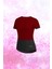 Büyük Bedenkadın Bordo Dri-Fit Kumaş Baskısız Yuvarlak Yaka Kısa Kol T-Shirt (4XL-10XL) 1