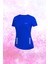 Kadın Mavi Dri-Fit Kumaş Yürüyüş ve Koşu Için Konforlu Sıfır Yaka T-Shirt S-3xl 1