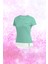 Kadın Su Yeşili Dri-Fit Kumaş Baskısız Yuvarlak Yaka Kısa Kol Regular Tshirt S-3xl 1
