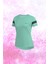 Büyük Beden Kadın Su Yeşili Dri-Fit Kumaş Baskısız Yuvarlak Yaka Kısa Kol T-Shirt (4XL-10XL) 1