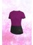 Büyük Beden Kadın Mor Dri-Fit Kumaş Fit Yuvarlak Yaka Kısa Kol T-Shirt (4XL-10XL) 1