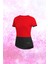 Büyük Beden Kadın Kırmızı Dri-Fit Kumaş Koşu Için Konforlu Sıfır Yaka T-Shirt (4XL-10XL) 1