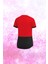 Büyük Beden Kadın Kırmızı Dri-Fit Kumaş Koşu Için Konforlu Sıfır Yaka T-Shirt (4XL-10XL) 2