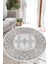 Gri Renk Dijital Baskılı Kaymaz Yıkanabilir Yuvarlak Salon Halısı ve Mutfak Halısı NHY-HT-350 1