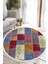 Patchwork Dijital Baskılı Kaymaz Yıkanabilir Yuvarlak Salon Halısı ve Mutfak Halısı NHY-HT-679 1
