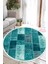 Patchwork Dijital Baskılı Kaymaz Yıkanabilir Yuvarlak Salon Halısı ve Mutfak Halısı NHY-HT-680 1