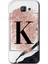Samsung Galaxy A8 2016 Kılıf Hd Desen Baskılı Arka Kapak - Pembe Mermer Desenli K Harfi 1