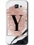 Samsung Galaxy A8 2016 Kılıf Hd Desen Baskılı Arka Kapak - Pembe Mermer Desenli Y Harfi 1