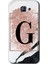 Samsung Galaxy A8 2016 Kılıf Hd Desen Baskılı Arka Kapak - Pembe Mermer Desenli G Harfi 1