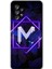 Samsung Galaxy A52S Kılıf Hd Desen Baskılı Arka Kapak - Dark Neon Yaprak M Harfi 1