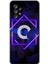 Samsung Galaxy A52S Kılıf Hd Desen Baskılı Arka Kapak - Dark Neon Yaprak O Harfi 1