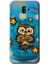 Samsung Galaxy J6 Plus Kılıf Hd Desen Baskılı Arka Kapak - Owl Bird Stars 1