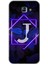 Samsung Galaxy A8 2016 Kılıf Hd Desen Baskılı Arka Kapak - Dark Neon Yaprak J Harfi 1