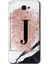 Samsung Galaxy J7 Prime 2 Kılıf Hd Desen Baskılı Arka Kapak - Pembe Mermer Desenli J Harfi 1