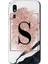 Samsung Galaxy A2 Core Kılıf Hd Desen Baskılı Arka Kapak - Pembe Mermer Desenli S Harfi 1