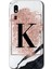 Samsung Galaxy A2 Core Kılıf Hd Desen Baskılı Arka Kapak - Pembe Mermer Desenli K Harfi 1