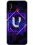 Samsung Galaxy A30 Kılıf Hd Desen Baskılı Arka Kapak - Dark Neon Yaprak U Harfi 1