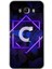 Samsung Galaxy J7 2016 Kılıf Hd Desen Baskılı Arka Kapak - Dark Neon Yaprak C Harfi 1