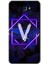 Samsung Galaxy J7 Prime Kılıf Hd Desen Baskılı Arka Kapak - Dark Neon Yaprak V Harfi 1
