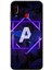 Samsung Galaxy A30 Kılıf Hd Desen Baskılı Arka Kapak - Dark Neon Yaprak A Harfi 1