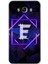 Samsung Galaxy J7 2016 Kılıf Hd Desen Baskılı Arka Kapak - Dark Neon Yaprak E Harfi 1