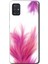 Samsung Galaxy A51 Kılıf Hd Desen Baskılı Arka Kapak - Pembe Tüy 1
