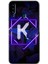 Samsung Galaxy A20S Kılıf Hd Desen Baskılı Arka Kapak - Dark Neon Yaprak K Harfi 1