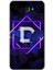 Samsung Galaxy J7 Prime Kılıf Hd Desen Baskılı Arka Kapak - Dark Neon Yaprak D Harfi 1