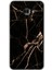 Samsung Galaxy C9 Pro Kılıf Hd Desen Baskılı Arka Kapak - Siyah Gold Mermer 1