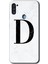 Samsung Galaxy M11 Kılıf Hd Desen Baskılı Arka Kapak - Beyaz Mermer Desenli D Harfi 1