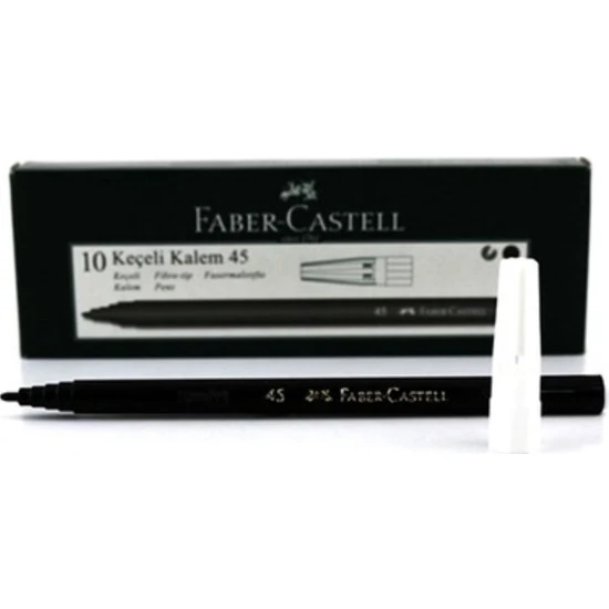 Faber-Castell Keçeli Kalem Siyah 10’lu Paket
