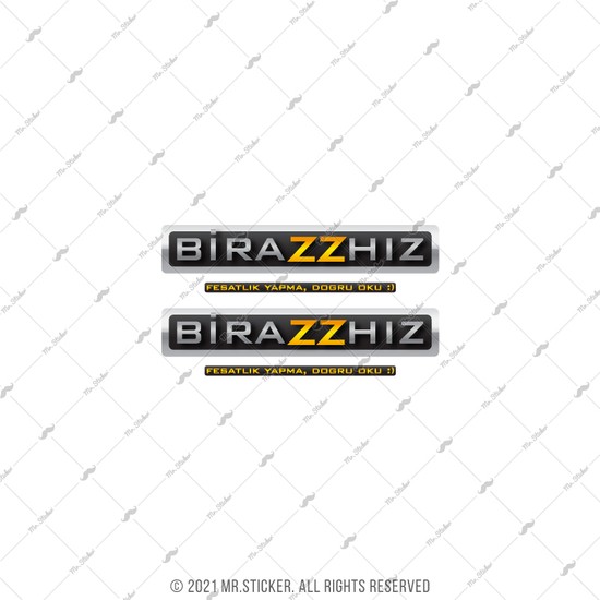 RFHLM163 Reflektif Biraz Hiz Yazili Etiket