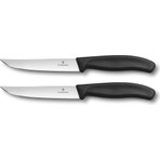 Victorinox Siyah Renkli Swissclassic 12 cm Blisterli Gourmet Steak-Biftek Bıçağı 2'li Set