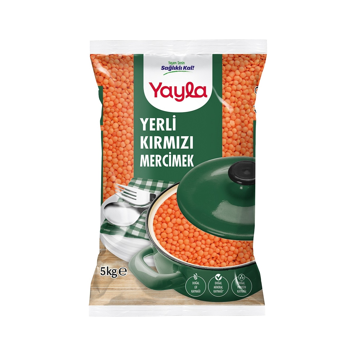 Yayla Yerli Kırmızı Mercimek 5 kg