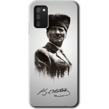 Bera Aksesuar Samsung Galaxy A03S Kılıf Hd Desen Baskılı Arka Kapak - Mustafa Kemal Atatürk