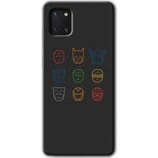 Bera Aksesuar Samsung Galaxy A81 Kılıf Hd Desen Baskılı Arka Kapak - Avengers Minimalism