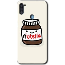 Bera Aksesuar Samsung Galaxy A11 Kılıf Hd Desen Baskılı Arka Kapak - Nutella Aşkım