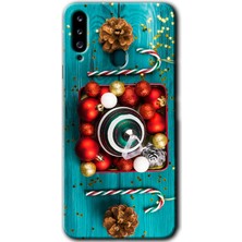 Bera Aksesuar Samsung Galaxy A20S Kılıf Hd Desen Baskılı Arka Kapak - Christmas