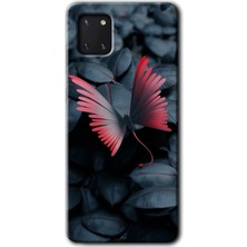 Bera Aksesuar Samsung Galaxy A81 Kılıf Hd Desen Baskılı Arka Kapak - Dark Butterfly