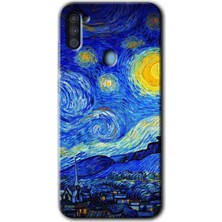 Bera Aksesuar Samsung Galaxy M11 Kılıf Hd Desen Baskılı Arka Kapak - Starry Night