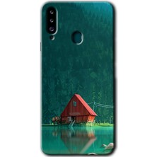 Bera Aksesuar Samsung Galaxy A20S Kılıf Hd Desen Baskılı Arka Kapak - House In Woods