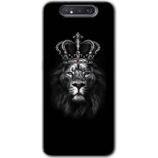 Bera Aksesuar Samsung Galaxy A80 Kılıf Hd Desen Baskılı Arka Kapak - King Lion