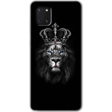 Bera Aksesuar Samsung Galaxy A81 Kılıf Hd Desen Baskılı Arka Kapak - King Lion