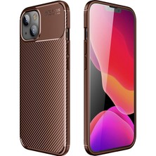 Hesaplı Dünya iPhone 13 Mini Uyumlu Kılıf Esnek Tpu Silikon Kahverengi Hng