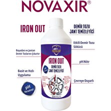 Novaxir IRON OUT DEMİR TOZU JANT TEMİZLEYİCİ, pH Nötr, 500 mL NvIR500, Konsantre, Yüksek Kalite