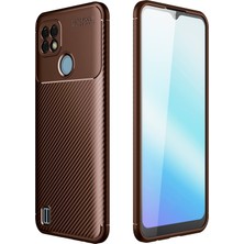 Hesaplı Dünya Realme C21 Uyumlu Kılıf Esnek Tpu Silikon Kahverengi Hng
