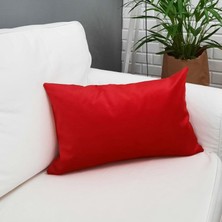 Körfez Kırlent Tay Tüyü Kırlent Kılıfı Kırmızı