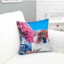Körfez Kırlent Yaz Temalı Alaçatı Desen Kırlent Kılıfı 43X43CM